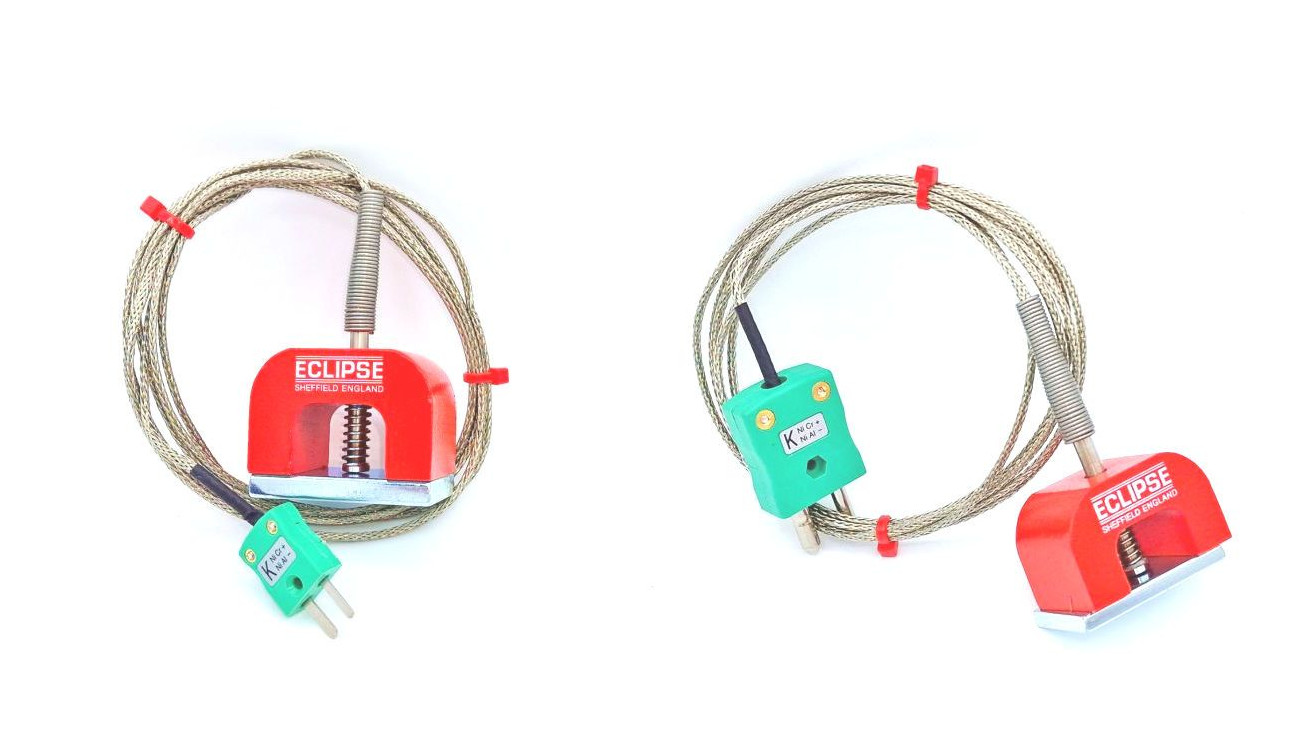 IEC tipo K 11,8 kg di potenza di trazione (ferro di cavallo) termocoppia magnetica, cavo isolato PFA con treccia in acciaio inossidabile