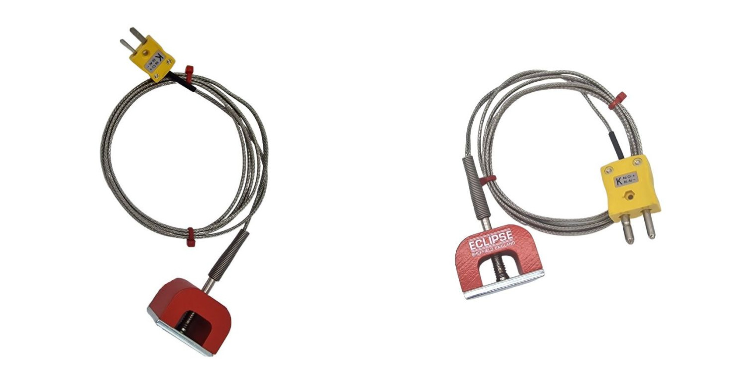 Termocoppia magnetica ANSI tipo K 9kg Pull Power (ferro di cavallo), cavo isolato PFA con treccia in acciaio inox