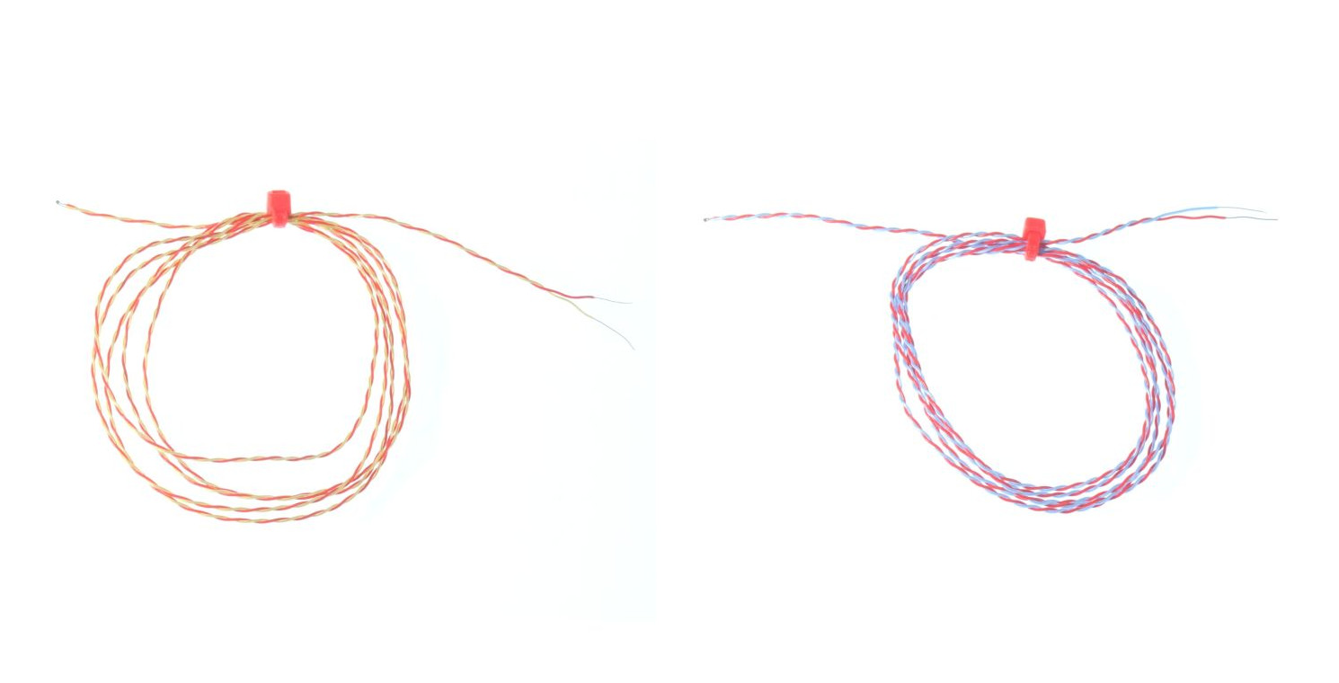 Termocoppia a giunzione esposta isolata ANSI PFA con code nude