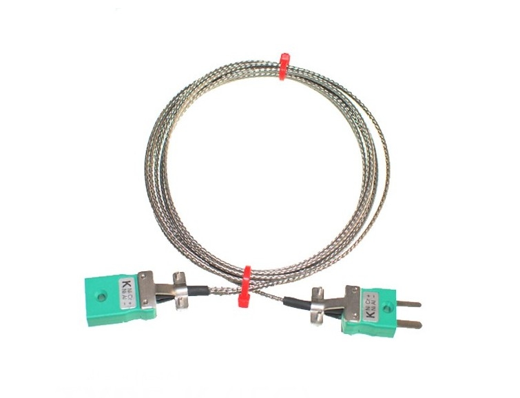 Cavo / filo isolato in fibra di vetro con spine e prese per termocoppia MINIATURE IEC