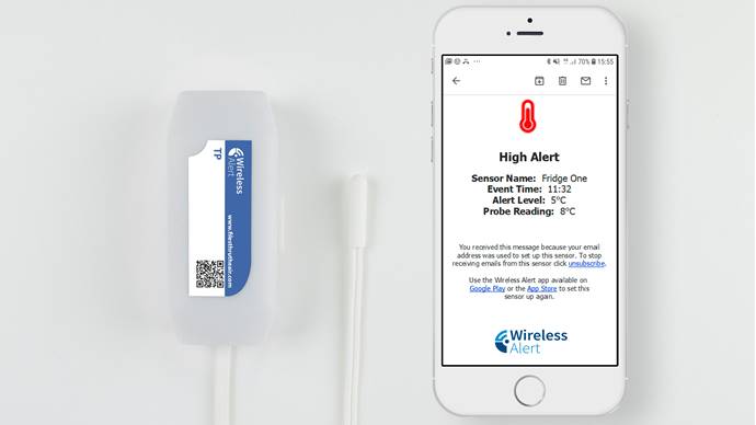 Monitor wireless alert Temperature