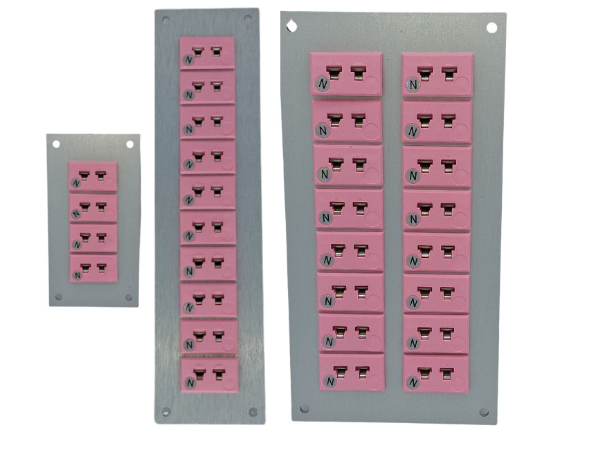 Pannello in alluminio per connettore termocoppia con prese miniature IEC di tipo N