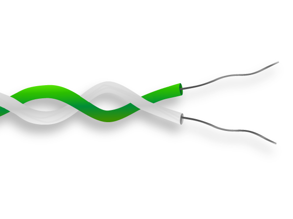 PFA Twin Twisted Pair Termocoppia Cavo / Filo IEC