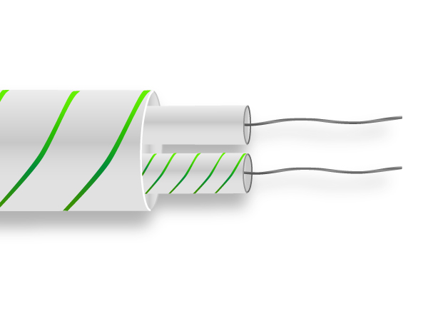 Fibra di vetro Flat Pair Termocoppia Cavo / Filo IEC