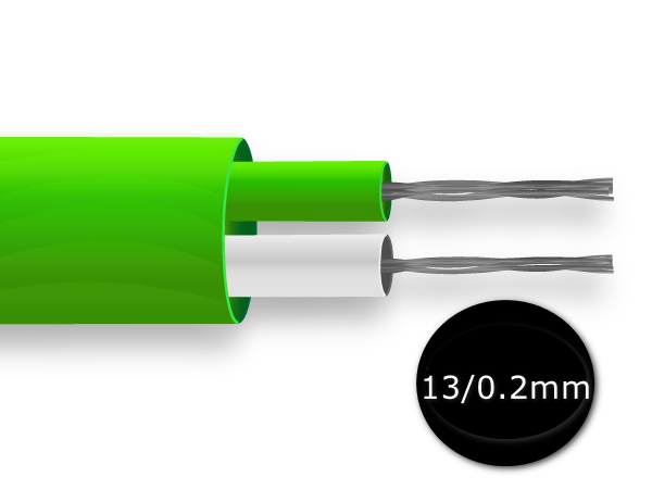 Cavi / filo per termocoppia piatta in PVC IEC - filo da 13/0,2 mm