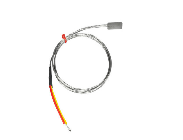 Termocoppia ANSI Leaf, cavo isolato in fibra di vetro con treccia in acciaio inox che termina in code nude