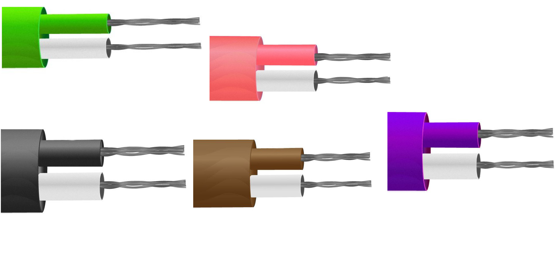 Cavo / filo per termocoppia a coppia piatta PFA IEC - filo 7/0,2mm