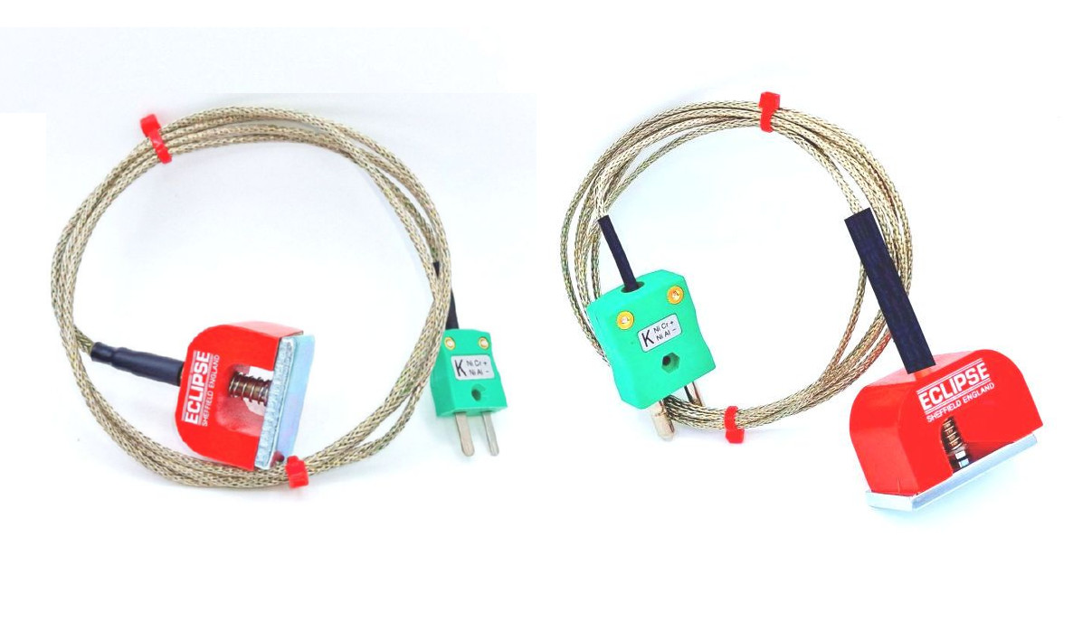 Termocoppia magnetica IEC tipo K da 4,5 kg (ferro di cavallo), cavo isolato in PFA con treccia in acciaio inossidabile