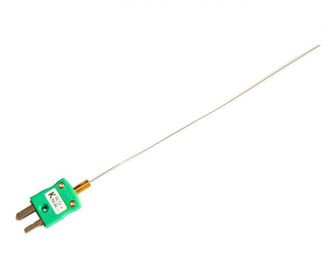 Termocoppia a risposta rapida da 0,75 mm di diametro con spina IEC miniaturizzata