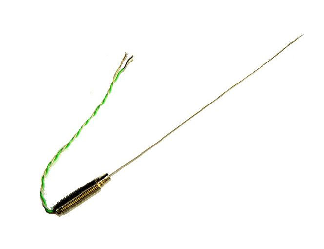 Termocoppia a risposta rapida da 0,5 mm di diametro con pentola filettata e code IEC tipo K