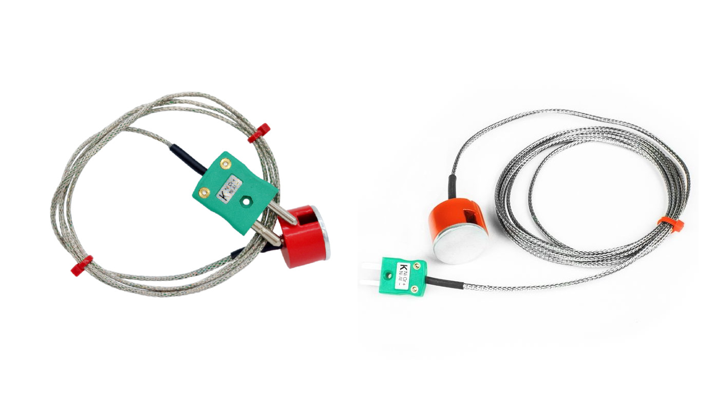 Termocoppia a magnete di trazione IEC tipo K da 3 kg, cavo isolato in PFA con treccia in acciaio inossidabile