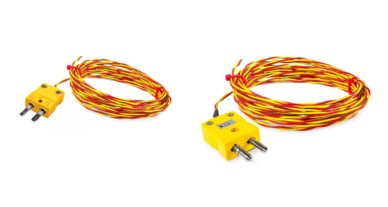 Termocoppia ANSI ad alta temperatura in fibra di vetro con doppia punta saldata ritorta a vista tipo K