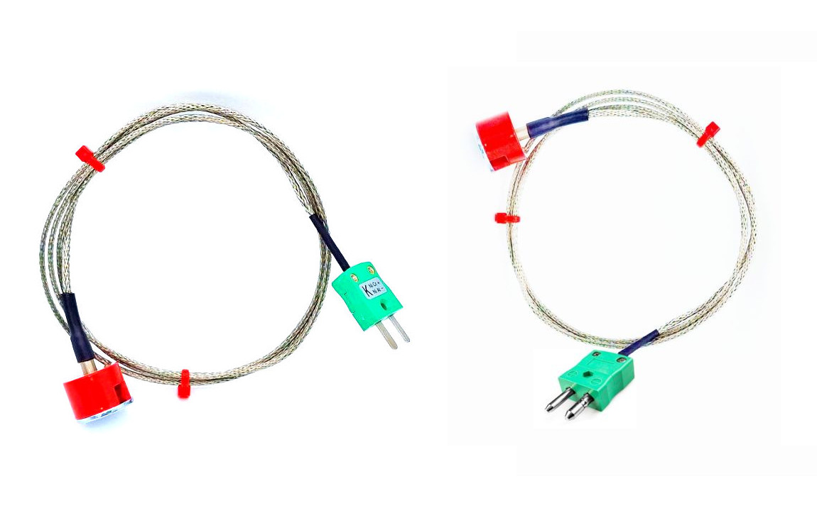 Termocoppia magnetica con pulsante di trazione IEC tipo K da 1,9 kg, cavo isolato in PFA con treccia in acciaio inossidabile