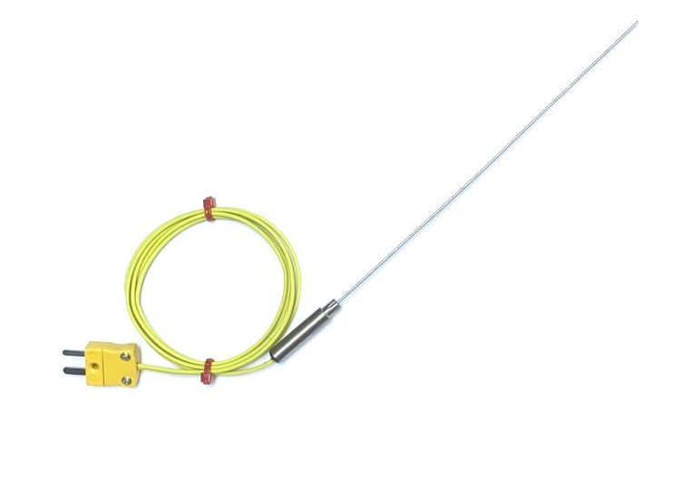 Termocoppia a isolamento minerale con guarnizione a pentola liscia e cavo ANSI isolato in PFA con mini spina montata