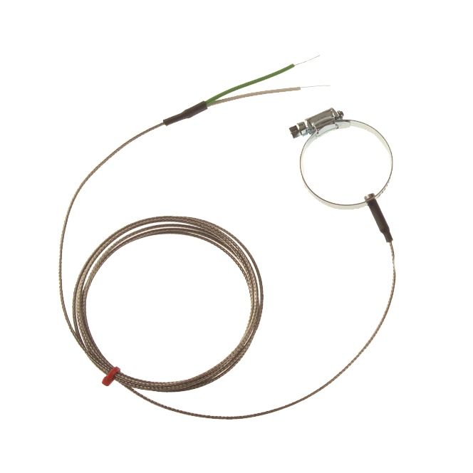 Termocoppia a clip Jubilee per tubi IEC Surface, treccia in acciaio inox in fibra di vetro - Tipo K