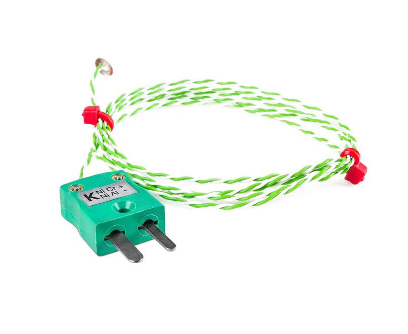 Termocoppia a disco a filo sottile IEC, PTFE con connettore maschio miniaturizzato - Tipo K