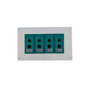 Connettore per termocoppia da pannello in alluminio con prese standard IEC di tipo K