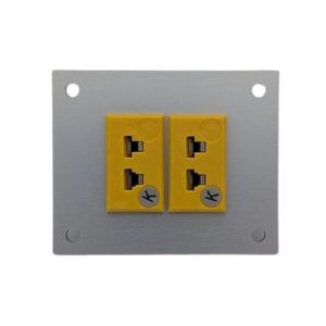 Connettore per termocoppia da pannello in alluminio con prese miniaturizzate ANSI di tipo K