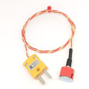 Termocoppia magnetica con pulsante di trazione ANSI tipo K da 0,7 kg, isolata in PFA con connettore maschio miniaturizzato - 2M