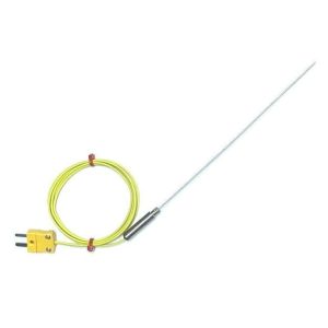 Termocoppia a isolamento minerale con guarnizione a pentola liscia e cavo ANSI isolato in PFA con mini connettore maschio montato - Tipo K - 1,5 mm x 250 mm