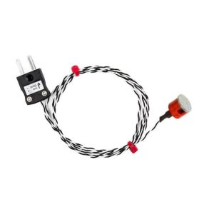 Termocoppia magnetica a pulsante di trazione IEC tipo K da 0,7 kg, isolata in PTFE con connettore maschio miniaturizzato di tipo J - lunghezza 1 m