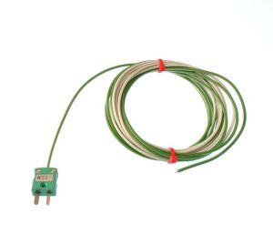 Termocoppia a giunzione esposta IEC a colpo singolo in PTFE con spina miniaturizzata - Tipo K - Lunghezza cavo 5 m