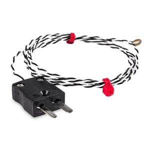 Termocoppia a disco a filo sottile IEC, PTFE con connettore maschio miniaturizzato - Tipo J - 1M