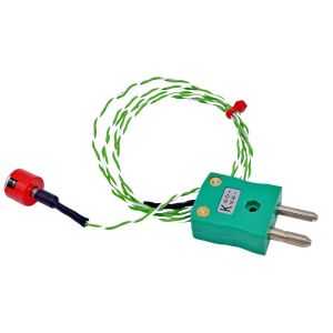 Termocoppia magnetica IEC tipo K 0,7 kg, isolata in PTFE con spina standard tipo K - lunghezza 2 m