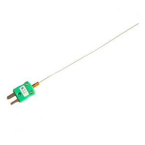 Termocoppia a isolamento minerale a risposta rapida da 0,25 mm di diametro con connettore maschio miniaturizzato IEC - Tipo K