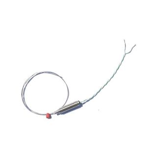 Termocoppia a isolamento minerale a risposta rapida da 0,25 mm di diametro con vaso filettato e code IEC PFA - Tipo K - Giunzione isolata - 100 mm
