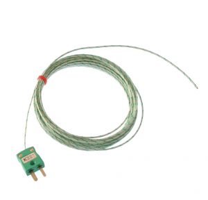 Termocoppia a giunzione esposta IEC a coppia piatta isolata in fibra di vetro - Tipi K, J, T