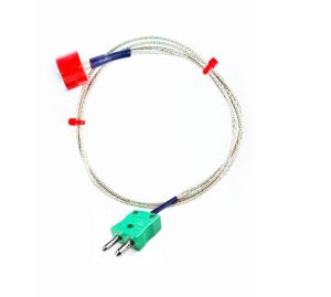 Termocoppia magnetica a bottone IEC tipo K 1,9 kg, cavo isolato PFA con treccia in acciaio inossidabile che termina in miniatura o spina standard