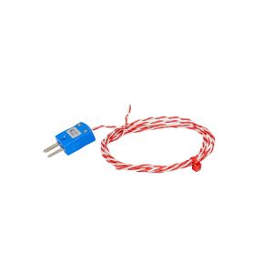 JIS Tipo K Esposto Punta Saldata Termocoppia 1 / 0.2mm PFA Twin Twisted Cable con spina miniaturizzata 1m