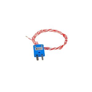 JIS Tipo K Esposto Punta Saldata Termocoppia 1 / 0.2mm PFA Twin Twisted Cable con spina miniaturizzata 2m