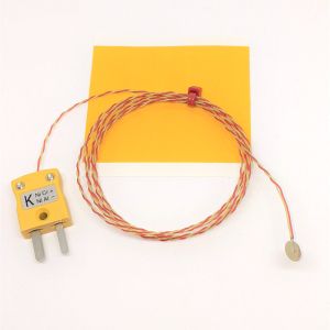 Termocoppia a disco a filo sottile ANSI, PFA con connettore maschio miniaturizzato - Tipo K