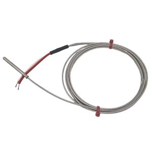 Termocoppia con messa a terra fabbricata JIS in tubo di acciaio inossidabile, cavo intrecciato in acciaio inossidabile in fibra di vetro - Tipo K