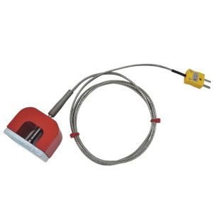 ANSI Tipo K 11.8kg Pull Power (ferro di cavallo) Termocoppia magnetica, cavo isolato PFA con over-braid in acciaio inossidabile che termina in miniatura o spina standard