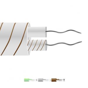 Tipo T Fibra di vetro Isolato Flat Pair termocoppia cavo / filo (IEC)