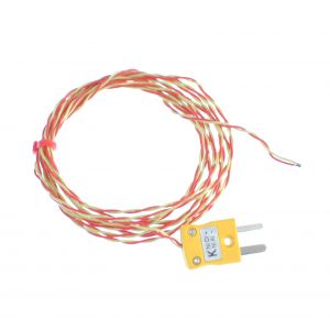 Termocoppia a giunzione esposta ANSI isolata in PFA con connettore maschio miniaturizzato - Tipi K, T