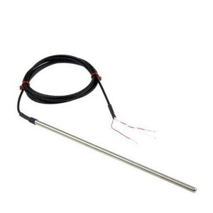 Sonda di precisione Pt100 con cavo da 2 metri - Tipo RTD / PRT - Diametro 6,0 mm - Lunghezza 250 mm con connettore D