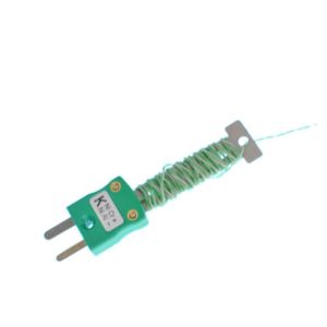 Termocoppia a Giunzione Esposta IEC con Mini Spina Montata - Tipo K - PFA Twin Twisted - Lunghezza 1M