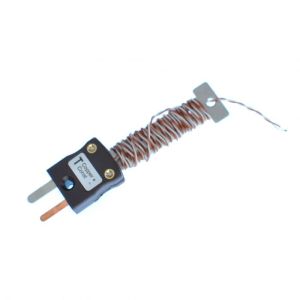 Termocoppia a Giunzione Esposta IEC Ordinata per Cavi PFA con Mini Spina Montata - Tipo T - PFA Twin Twisted - Lunghezza 2M