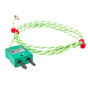 Termocoppia a disco a filo sottile IEC, PTFE con connettore maschio miniaturizzato - tipo K, J