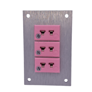 Connettore per termocoppia da pannello in alluminio con prese miniaturizzate IEC di tipo N