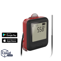 Lascar EL-WiFi-TPX+ Rilevatore di Dati di Temperatura ad Alta Precisione Collegato a WiFi, con spia di allarme e sonda
