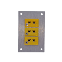 Connettore termocoppia pannello in alluminio con prese miniature ANSI di tipo K - 3 vie