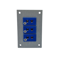 Connettore termocoppia pannello in alluminio con prese miniature JIS Tipo K - 3 vie