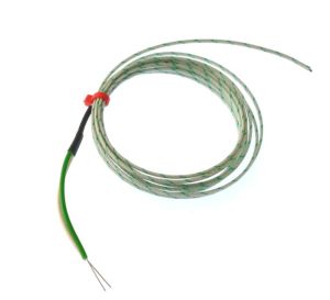 Termocoppia a giunzione esposta IEC a coppia piatta isolata in fibra di vetro - Tipo K con terminazione a coda nuda - 1/0,315 mm x 2 M