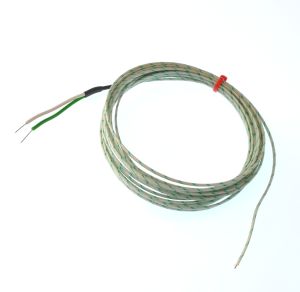 Termocoppia a giunzione esposta IEC a coppia piatta isolata in fibra di vetro - Tipo K con terminazione a coda nuda - 1/0,508 mm x 2 M