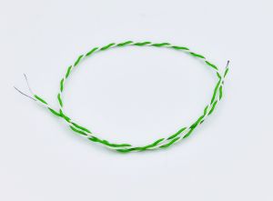 Termocoppia a giunzione esposta IEC intrecciata doppia isolata in PTFE con code nude - Tipo K - Lunghezza cavo 250mm